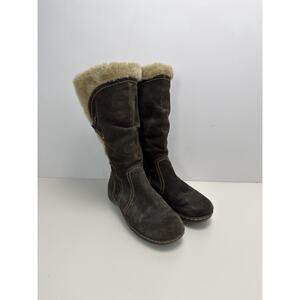 G.H. Bass Denver 4704-205 Women's 10M Brown Suede Leather Faux Shearling Boots